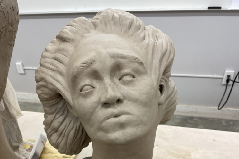 Clay Bust by Megan Fernandez