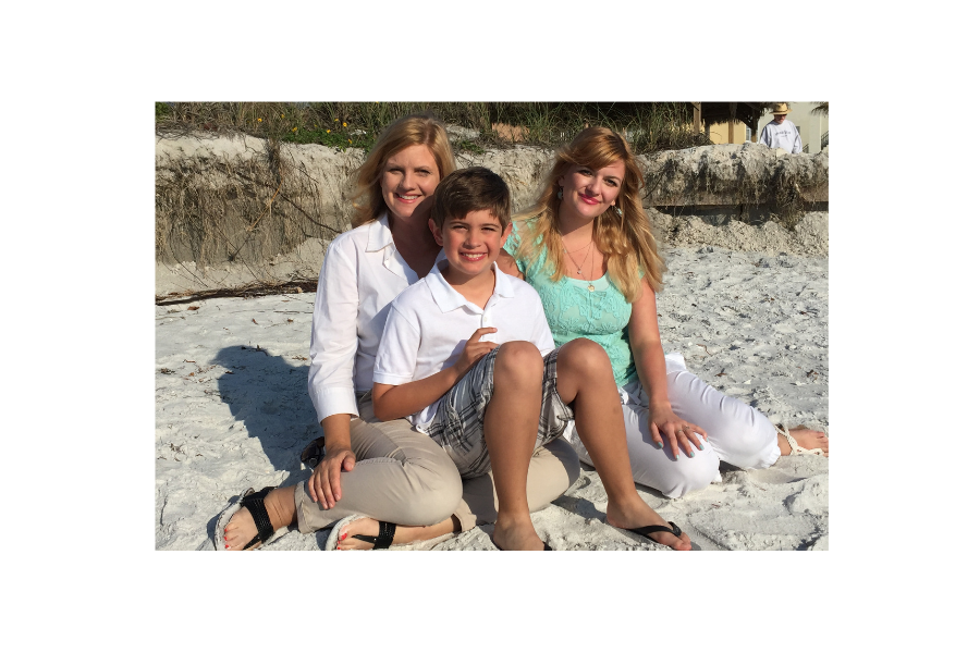 Wendy Moseley with her children